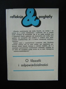 red. Anita Tomasiak, O filozofii i odpowiedzialności