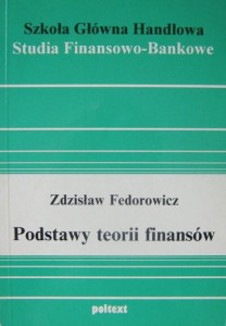 Zdzisław Fedorowicz, Podstawy teorii finansów