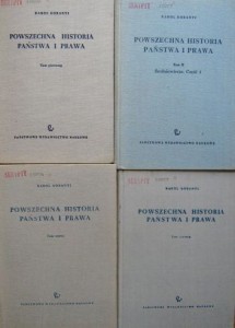 Karol Koranyi, Powszechna Historia Państwa i Prawa 4 tomy