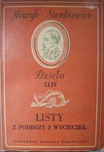 Henryk Sienkiewicz, Listy z podróży i wycieczek