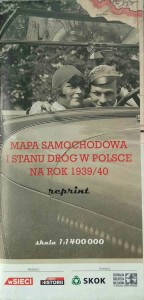 Mapa samochodowa i stanu dróg w Polsce na rok 1939/1940