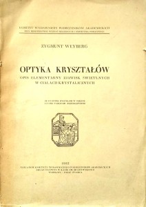 Zygmunt Weyberg, Optyka kryształów