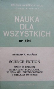 Ryszard P. Jasiński, Science fiction Szkic z dziejów