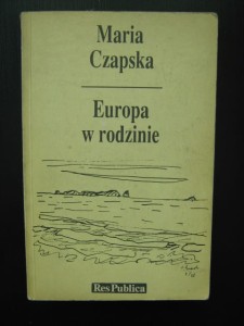 Maria Czapska, Europa w rodzinie