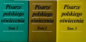 Kostkiewiczowa Goliński, Pisarze polskiego Oświecenia 3 tomy KOMPLET