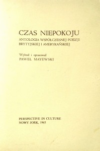 opr. Paweł Mayewski, Czas niepokoju Antologia