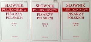 Edmund Jankowski, Słownik pseudonimów pisarzy polskich 3 tomy
