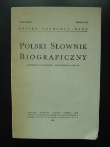 Polski Słownik Biograficzny tom XXII