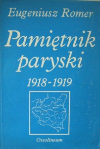 Eugeniusz Romer, Pamiętnik paryski 1918- 1919