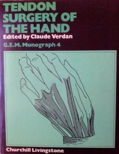 red. Claude Verdan, Tendon surgery of the hand